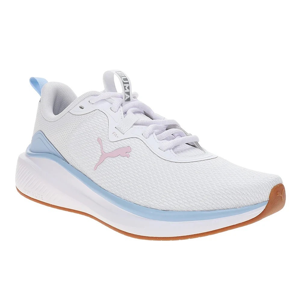 Puma NIB Skyrocket Sneaker White Blue Women Sz 7.5 Lace Up - Picture 2 of 10